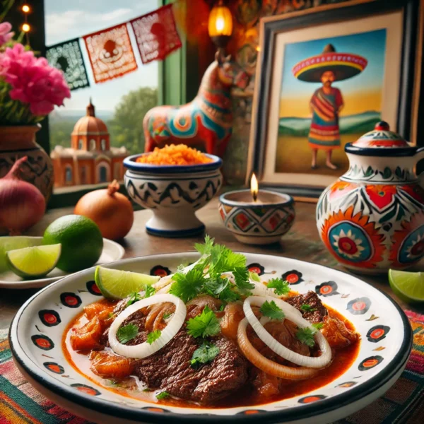 bisteck encebollado